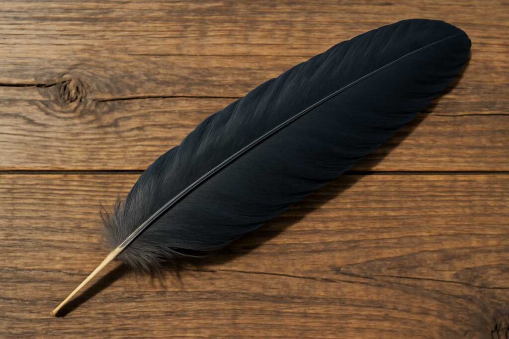 Large Black Feather
