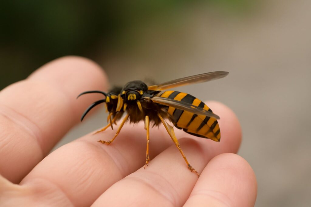 Yellow Jacket landing on you